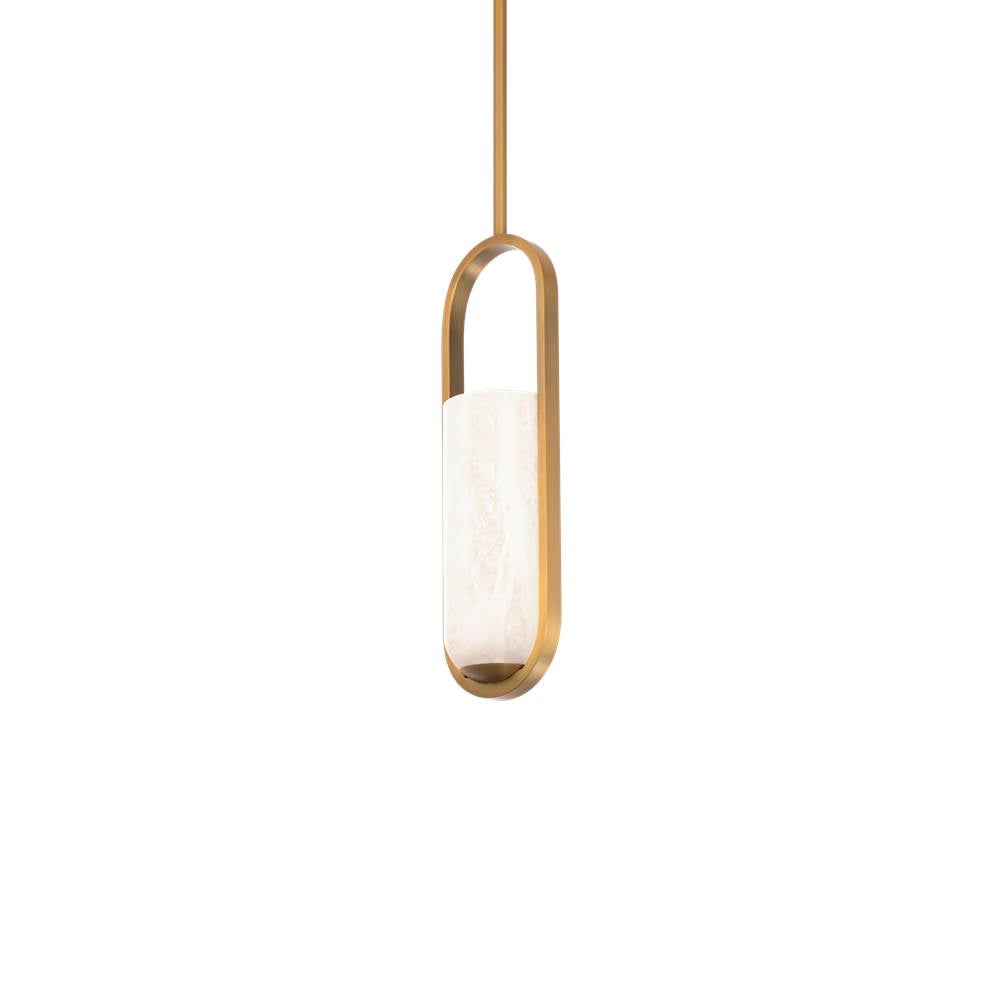 Modern Forms Rollins 16'' Led Indoor Mini Pendant Light 3000k In Aged Brass