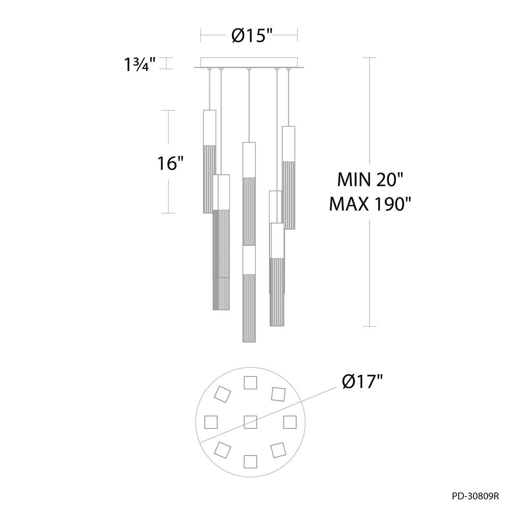 Modern Forms Cinema Multilight Pendant Light