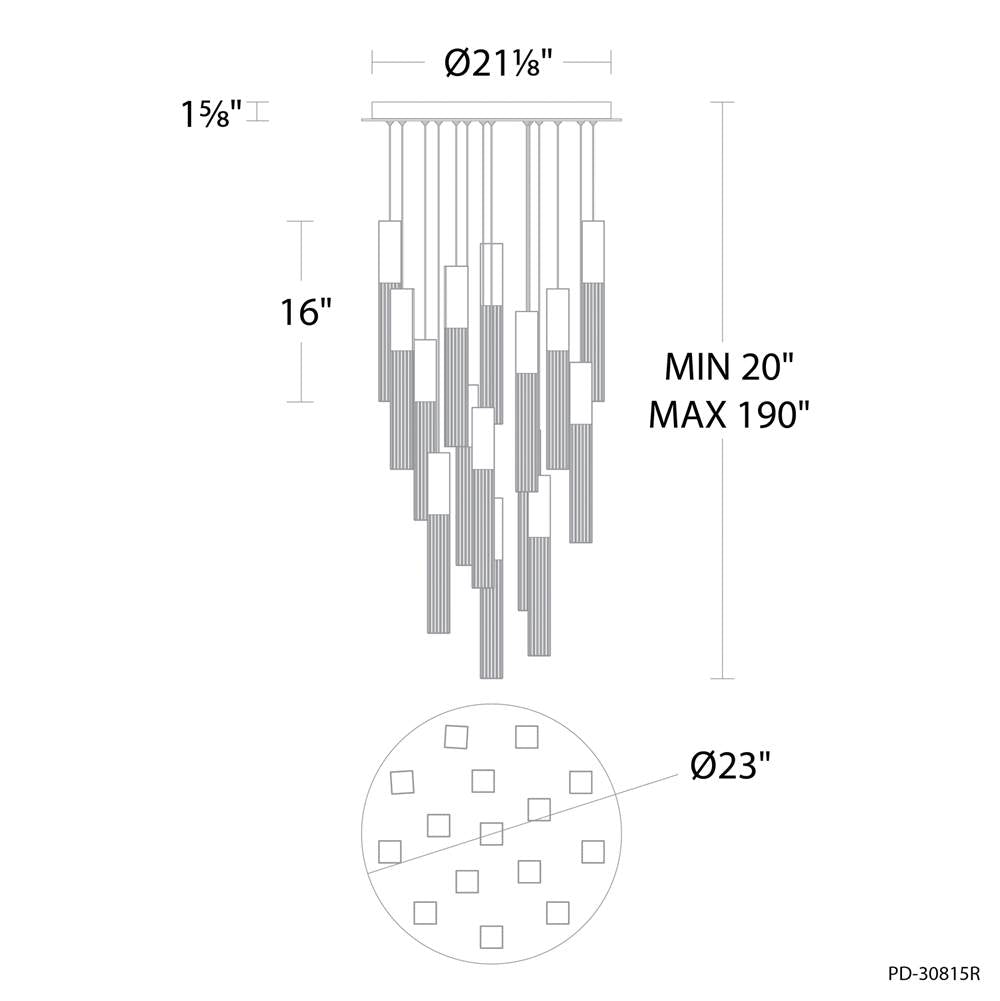 Modern Forms Cinema Multilight Pendant Light