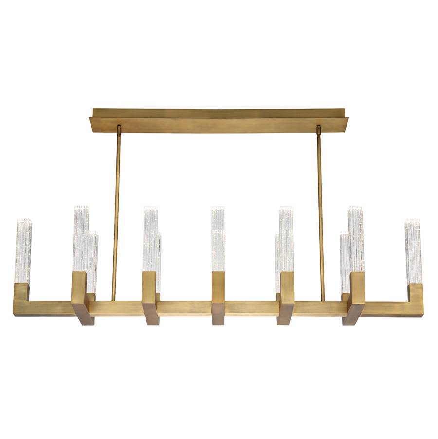 Modern Forms PD-30854-AB Aged Brass Cinema 54'' Led Linear Pendant Light 3500k In Aged Brass Image 1