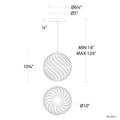 Modern Forms Swirly Mini Pendant Light