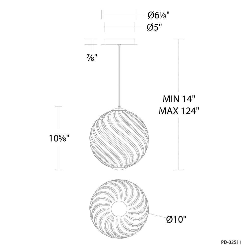 Modern Forms Swirly Mini Pendant Light