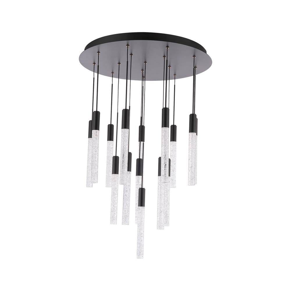 Modern Forms Magic 23'' Led Multi-light Pendant Light 3000k In Black