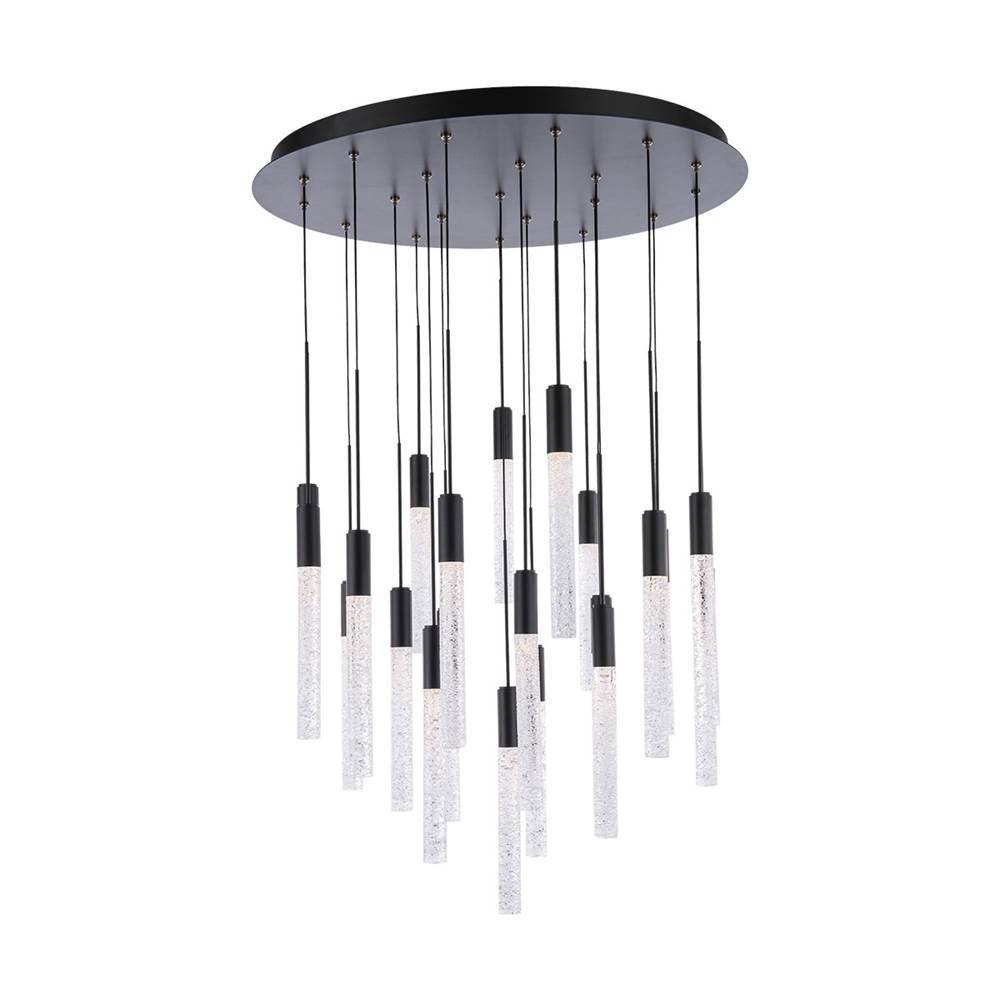 Modern Forms Magic 26'' Led Multi-light Pendant Light 3000k In Black