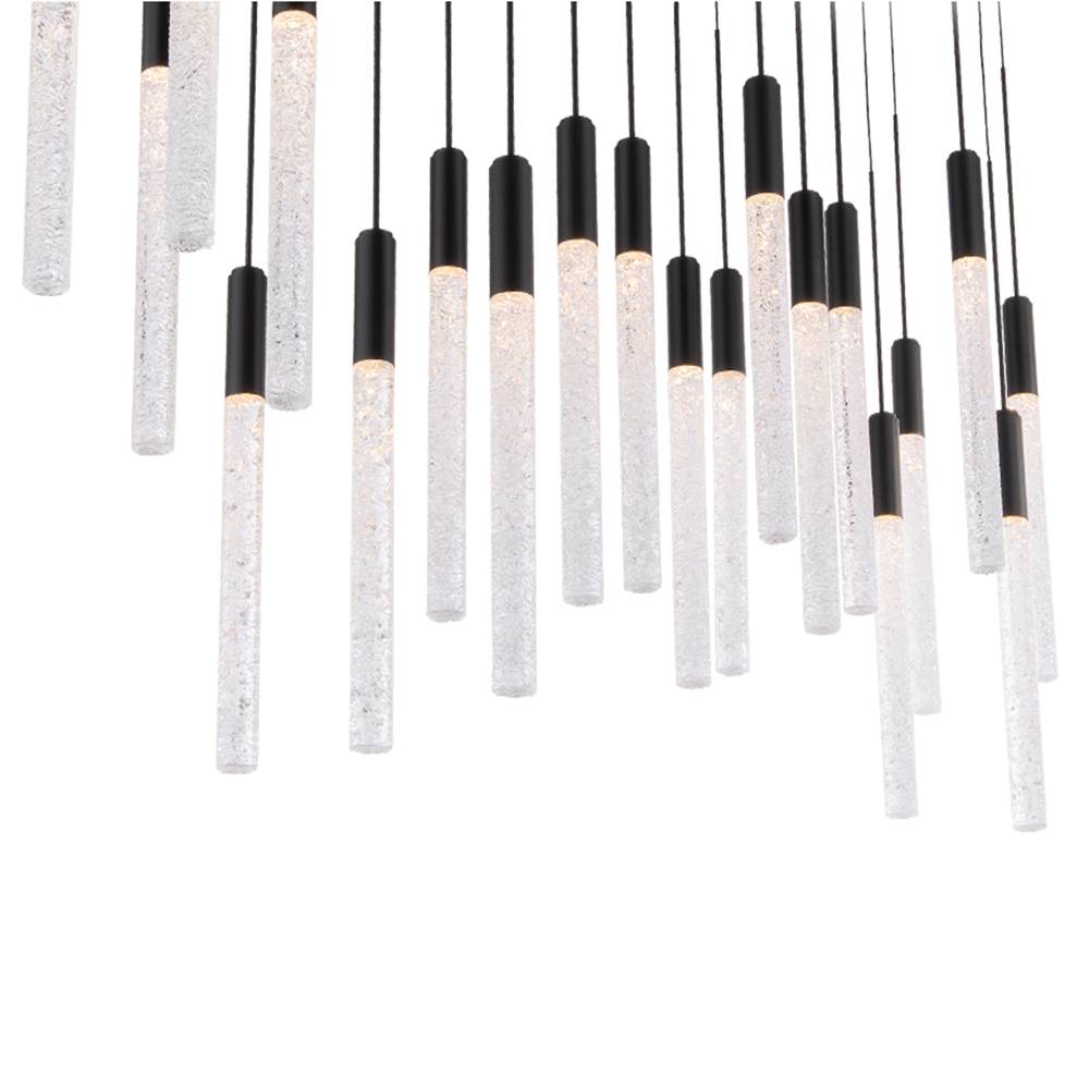 Modern Forms Magic 54'' Led Multi-light Pendant Light 3000k In Black