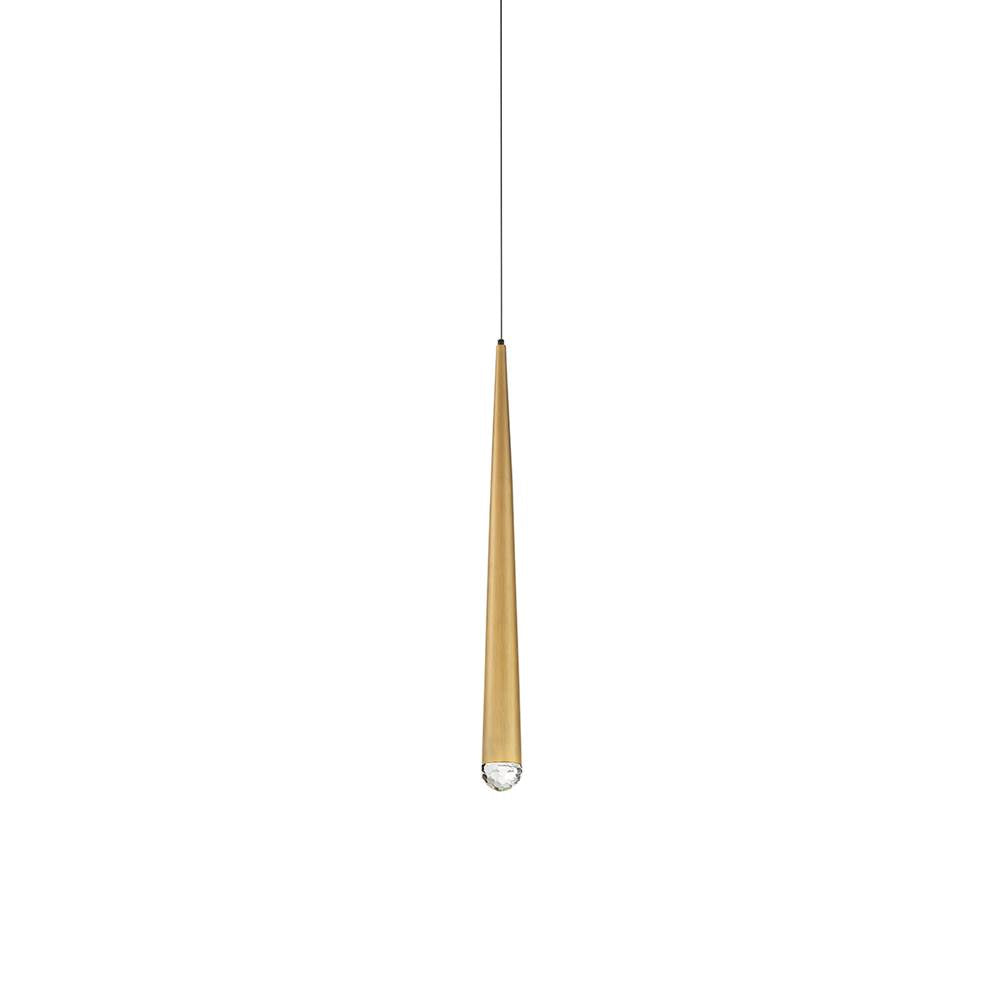 Modern Forms Cascade 19'' Led Mini Pendant Light 3500k In Aged Brass