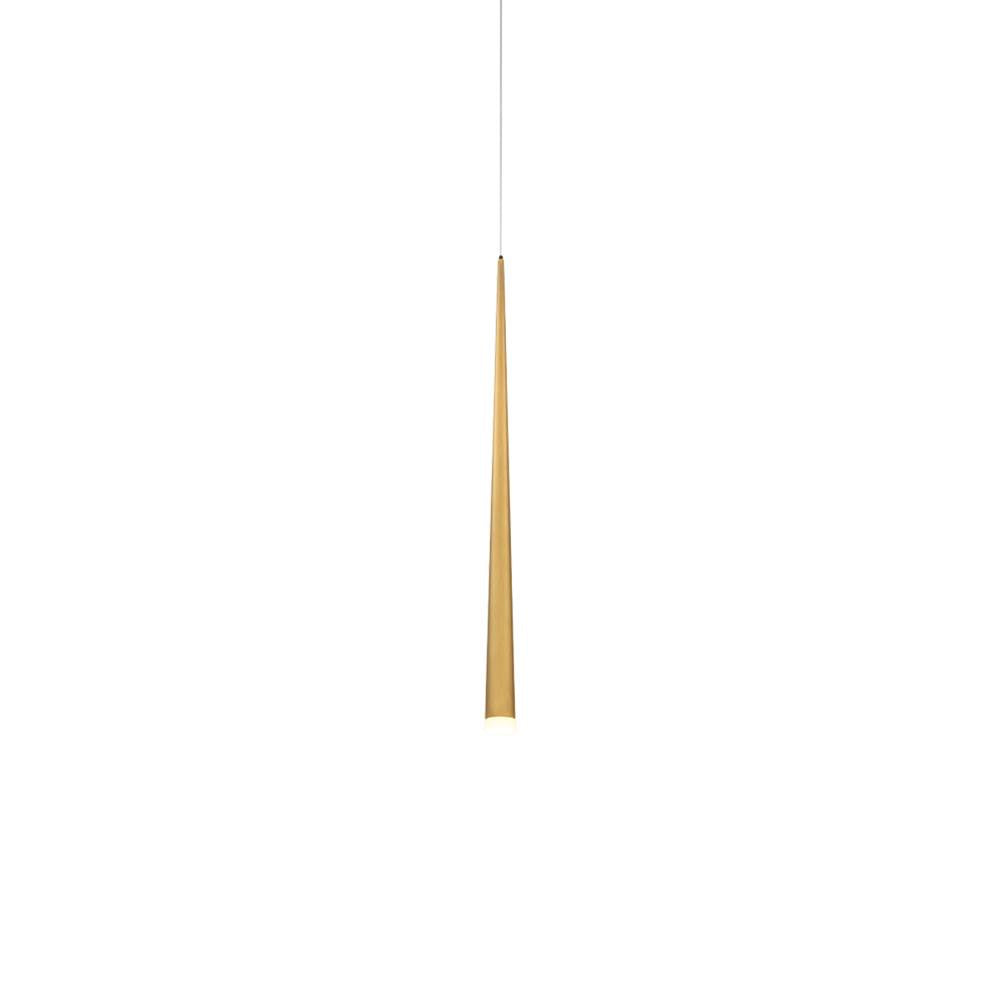 Modern Forms Cascade 37'' Led Mini Pendant Light 3500k In Aged Brass