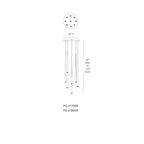 Modern Forms PD-41809R-BK Black Cascade 17'' Led Multi-light Pendant Light 3500k In Black Image 2