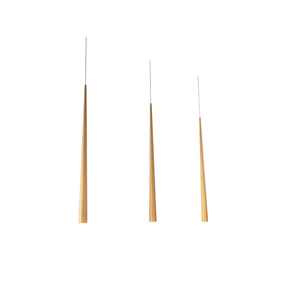 Modern Forms Cascade 54'' Led Multi-light Pendant Light 3500k In Aged Brass