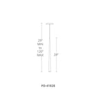 Modern Forms PD-41828-BK Black Cascade 28'' Led Mini Pendant Light 3500k In Black Image 2