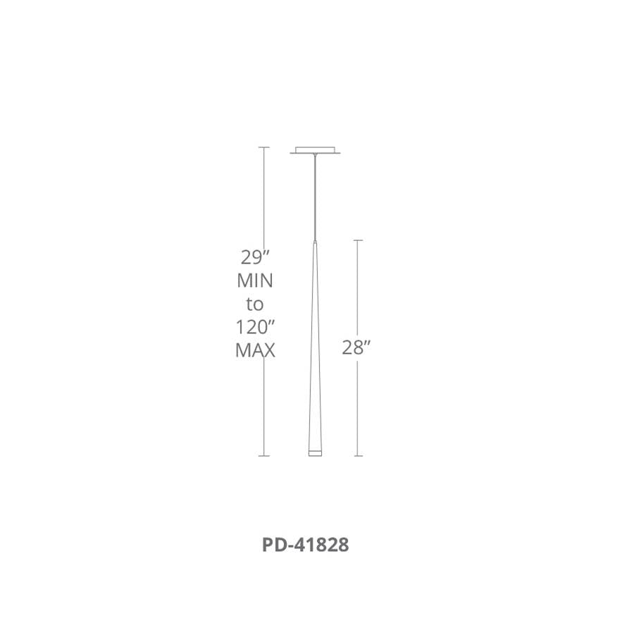 Modern Forms PD-41828-BK Black Cascade 28'' Led Mini Pendant Light 3500k In Black Image 2