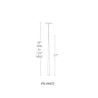 Modern Forms PD-41837-BK Black Cascade 37'' Led Mini Pendant Light 3500k In Black Image 2