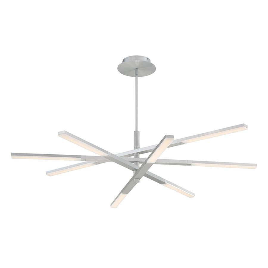 Modern Forms Stacked 48'' Led Chandelier Light 3000k In Brushed Aluminum