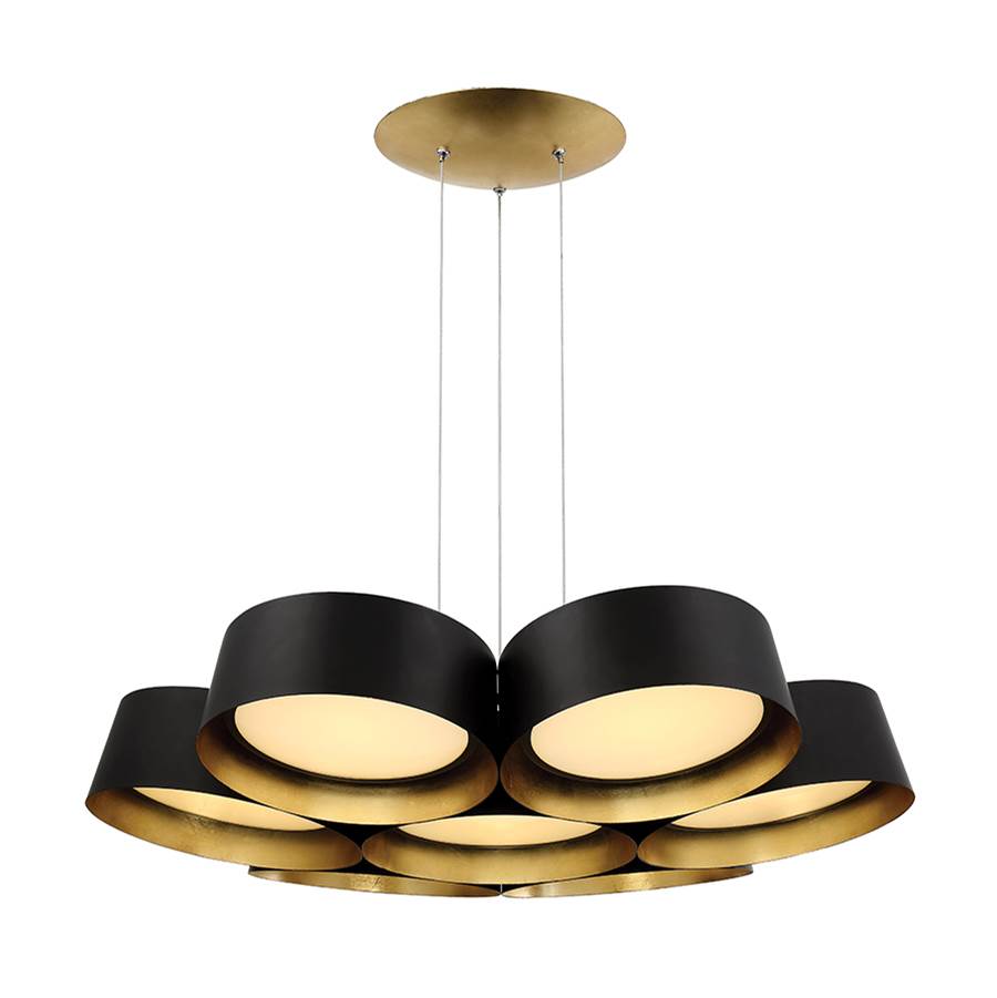 Modern Forms Marimba 34'' Led Chandelier Light 3000k In Gold Leaf/bronze
