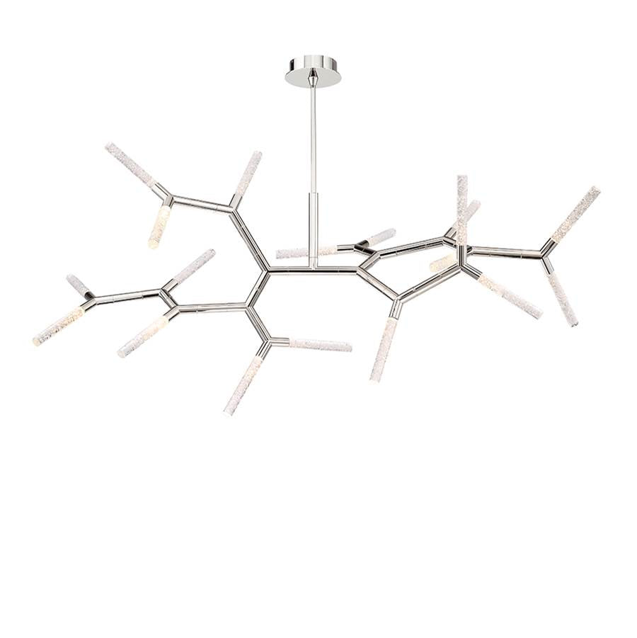 Modern Forms Kryptonite 55'' Led Linear Pendant Light 3000k In Polished Nickel