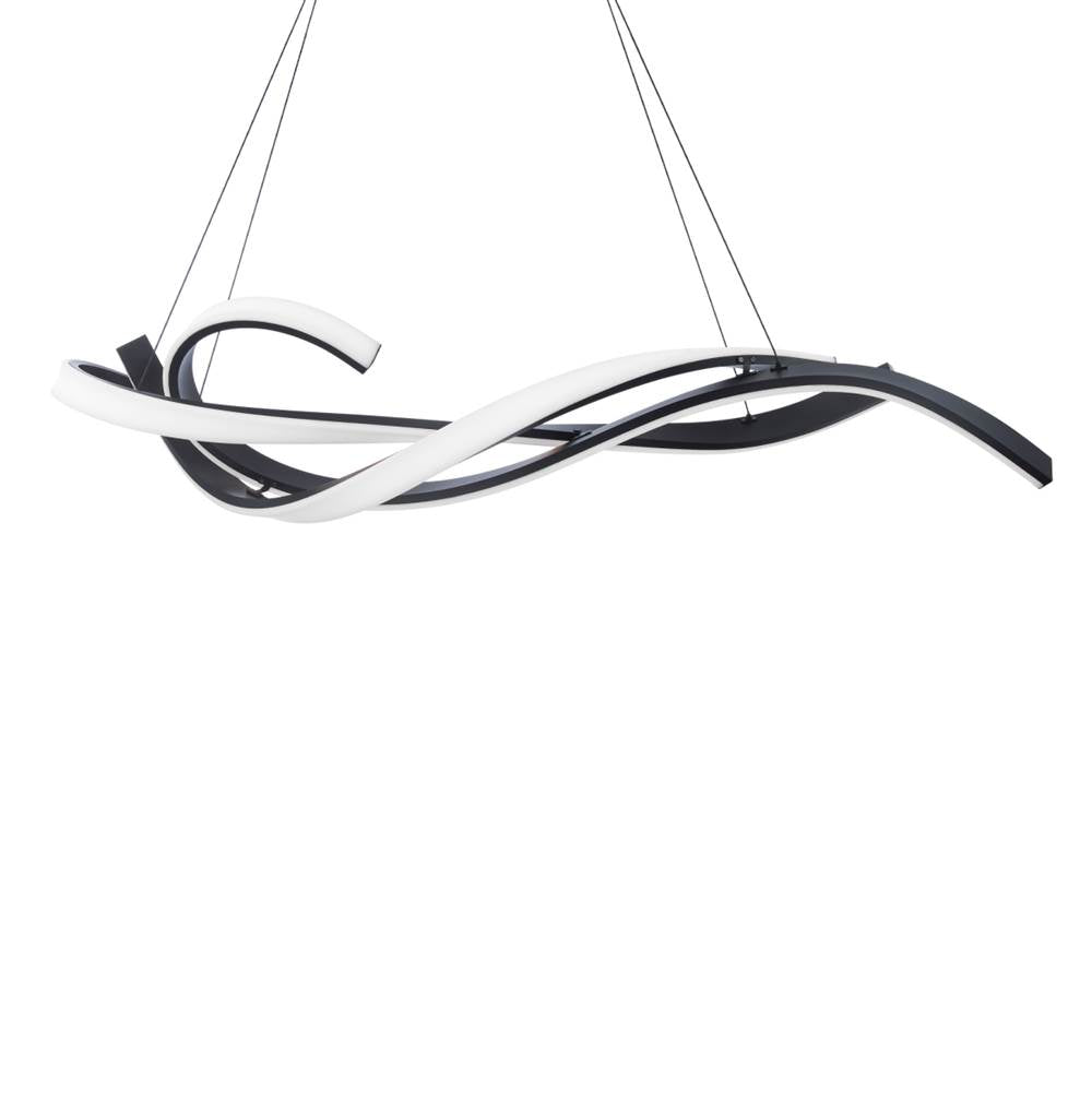 Modern Forms Tidal 57'' Led Chandelier Light 3000k In Black