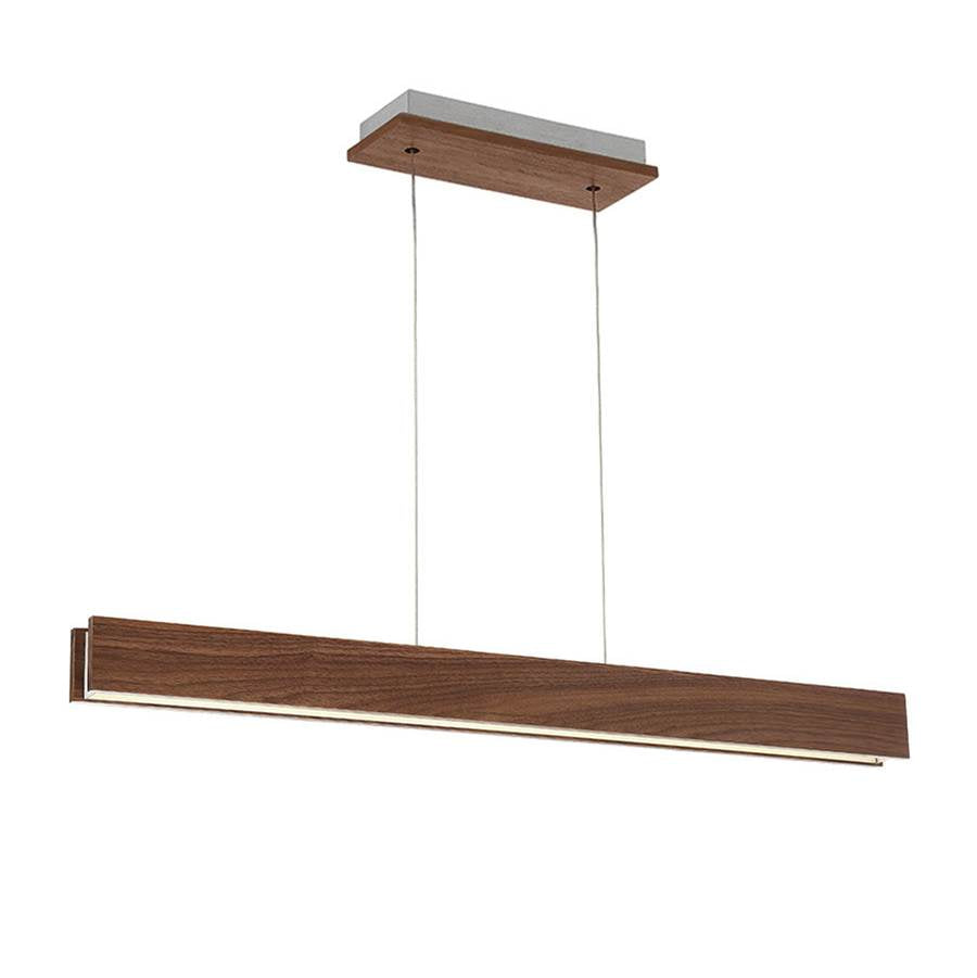 Modern Forms Drift 38'' Led Linear Pendant Light 3000k In Dark Walnut