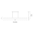 Modern Forms PD-58784-DW Dark Walnut Drift 84'' Led Linear Pendant Light 3000k In Dark Walnut Image 2