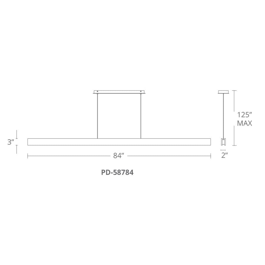 Modern Forms PD-58784-DW Dark Walnut Drift 84'' Led Linear Pendant Light 3000k In Dark Walnut Image 2