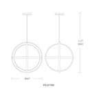 Modern Forms PD-61760-TT Titanium Kinetic 60'' Led Chandelier Light 3500k In Titanium Image 2