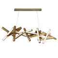 Modern Forms PD-64872-AB Aged Brass Chaos 72'' Led Linear Pendant Light 3000k In Aged Brass Image 1