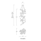 Modern Forms PD-64875-AB Aged Brass Chaos 75'' Led Chandelier Light 3000k In Aged Brass Image 2