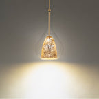 Modern Forms Helios 18'' Led Indoor Mini Pendant Light 3000k In Aged Brass And Gold Leaf