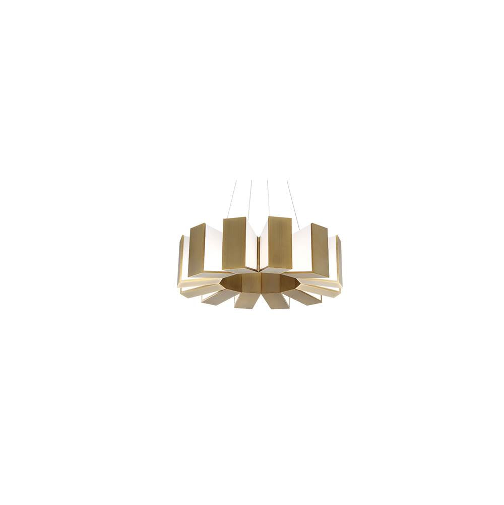 Modern Forms Chronos 50'' Led Chandelier Light 3000k In Aged Brass