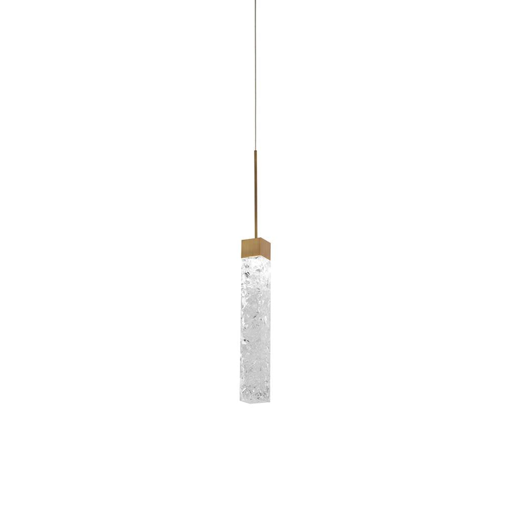 Modern Forms Minx 13'' Led Mini Pendant Light 3000k In Aged Brass