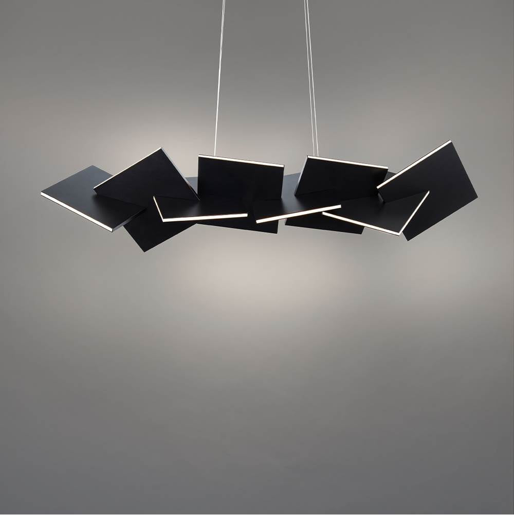 Modern Forms Konstrukt 48'' Led Linear Pendant Light 3000k In Black