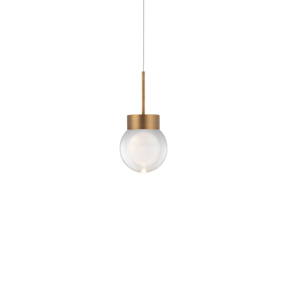 Modern Forms Double Bubble Double Bubble 6'' Led Mini Pendant Light 3000k In Aged Brass