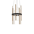 Modern Forms Harmonix 14'' Led Pendant Light 3000k In Black And Aged Brass