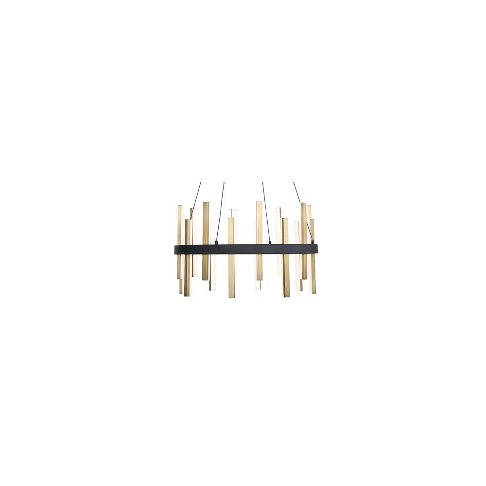 Modern Forms Harmonix 24'' Led Chandelier Light 3000k In Black And Aged Brass