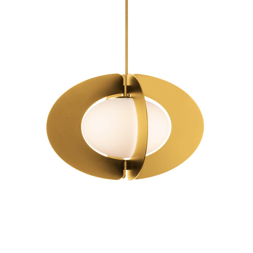 Modern Forms Echelon 16'' Led Indoor Pendant Light 3000k In Aged Brass