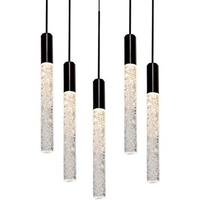 Modern Forms Magic 17'' Led Multi-light Pendant Light 3000k In Black