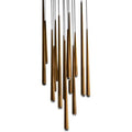 Modern Forms Cascade 23'' Led Multi-light Pendant Light 3500k In Aged Brass