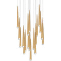Modern Forms Cascade 26'' Led Multi-light Pendant Light 3500k In Aged Brass
