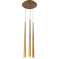 Modern Forms Cascade 12'' Led Multi-light Pendant Light 3500k In Aged Brass