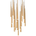 Modern Forms Cascade 26'' Led Multi-light Pendant Light 3500k In Aged Brass