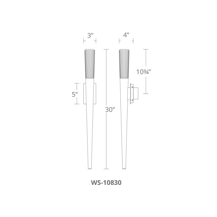 Modern Forms WS-10830-AB Aged Brass Scepter 30'' Led Wall Sconce Light 3500k In Aged Brass Image 2