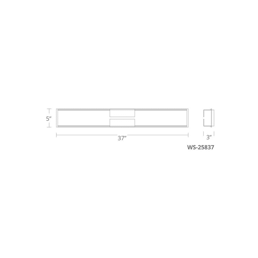 Modern Forms WS-25837-CH Chrome Vodka 37'' Led Bath And Vanity Light 3500k In Chrome Image 2