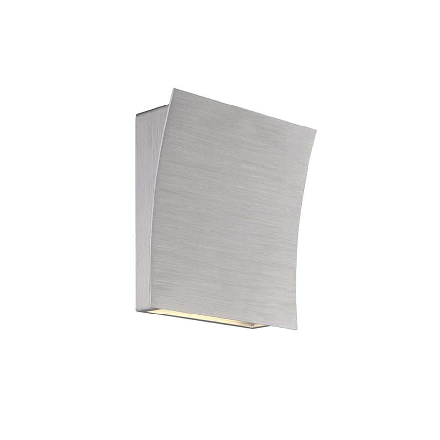 Modern Forms Slide 10'' Led Wall Sconce Light 3000k In Brushed Aluminum