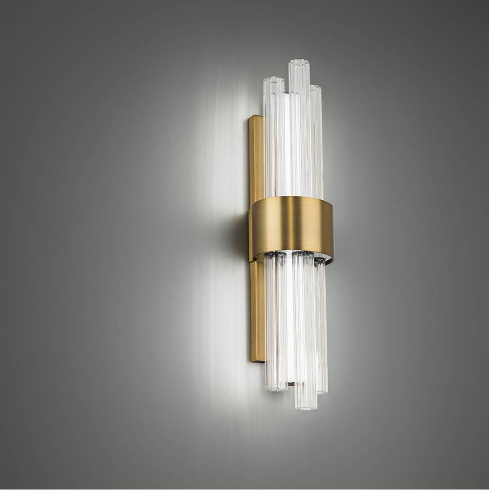 Modern Forms Luzerne 18'' Led Wall And Bath Vanity Light 3000k In Aged Brass