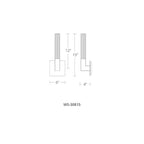 Modern Forms WS-30815-AB Aged Brass Cinema 15'' Led Wall And Bath Light 3500k In Aged Brass Image 2