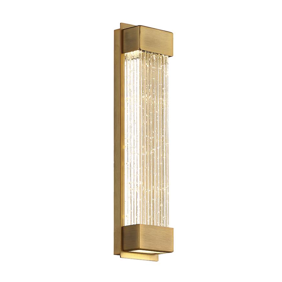 Modern Forms WS-58814-AB Aged Brass Tower 14'' Led Wall And Bath Light 3500k In Aged Brass Image 1