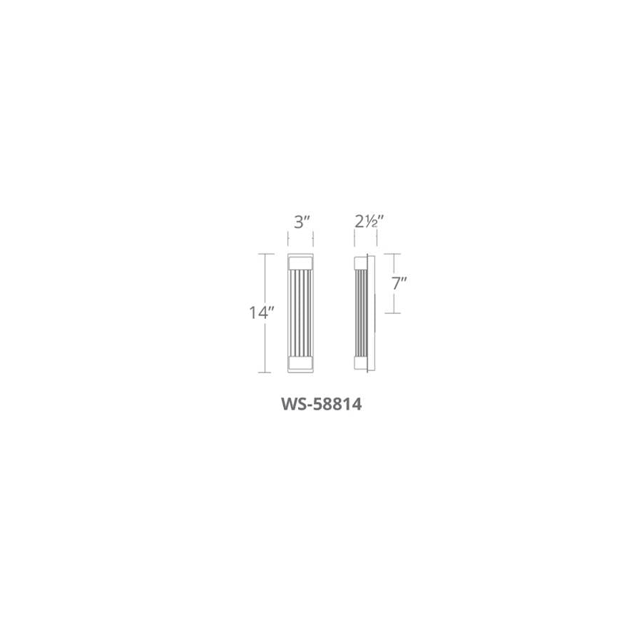 Modern Forms WS-58814-AB Aged Brass Tower 14'' Led Wall And Bath Light 3500k In Aged Brass Image 2