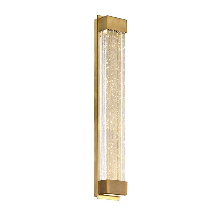 Modern Forms WS-58820-AB Aged Brass Tower 20'' Led Wall And Bath Light 3500k In Aged Brass Image 1