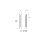 Modern Forms WS-58820-AB Aged Brass Tower 20'' Led Wall And Bath Light 3500k In Aged Brass Image 2