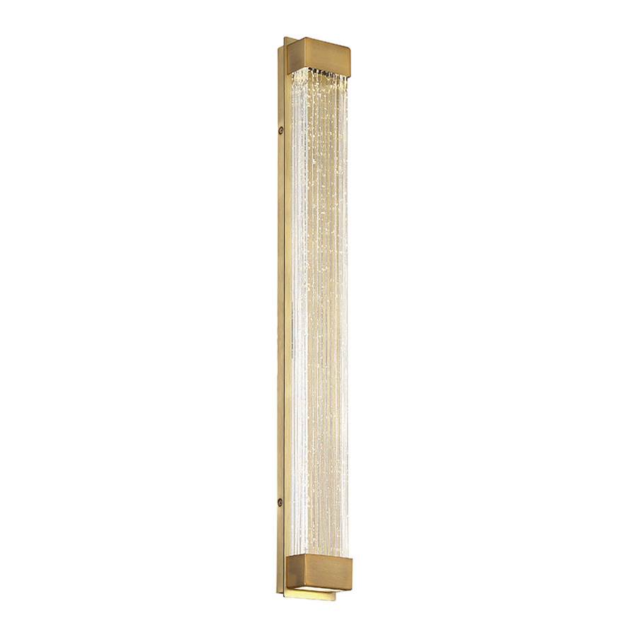 Modern Forms WS-58827-AB Aged Brass Tower 27'' Led Wall And Bath Light 3500k In Aged Brass Image 1