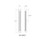 Modern Forms WS-58827-AB Aged Brass Tower 27'' Led Wall And Bath Light 3500k In Aged Brass Image 2